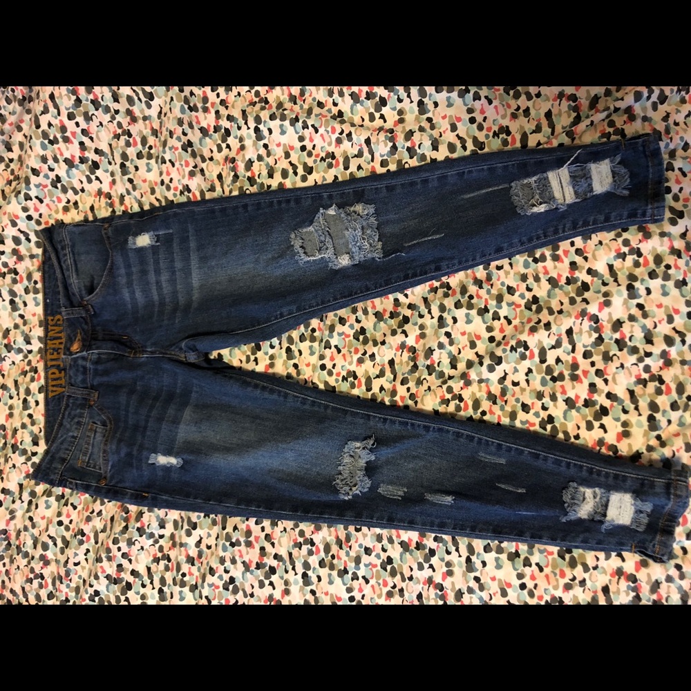 Distressed denim